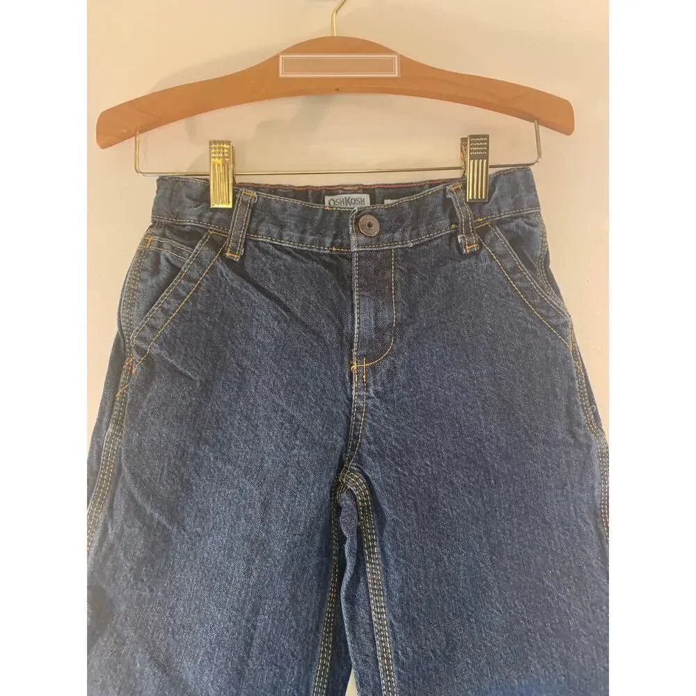 OSHKOSH B’GOSH Boy’s Adjustable Waist Carpenter Jeans / Size: 6 Husky